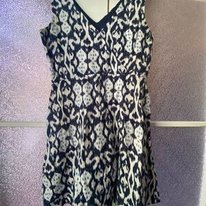 GAP Navy and White V Neck A Line